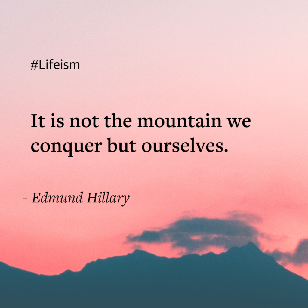 Quote by Sir Edmund Hillary - Lifeism