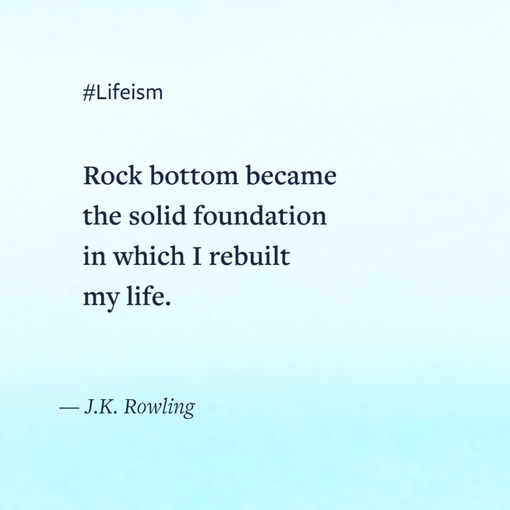 JK Rowling Quote on Resilience - Lifeism