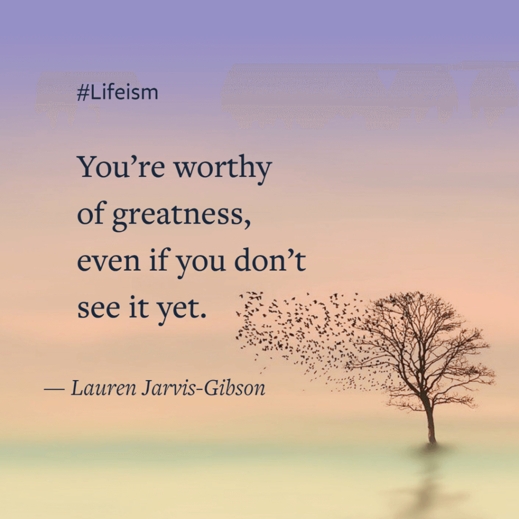 Lauren Jarvis-Gibson Quote on greatness - Lifeism