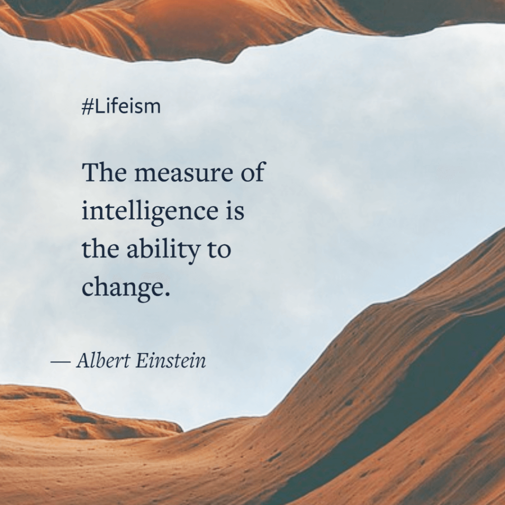 Albert Einstein Quote on intelligence - Lifeism