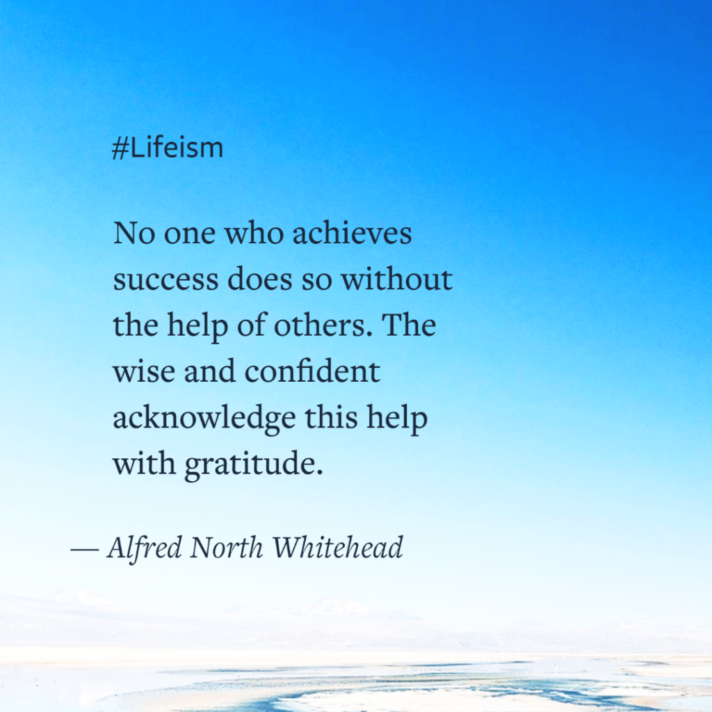 Alfred North Whitehead Quote on gratitude - Lifeism