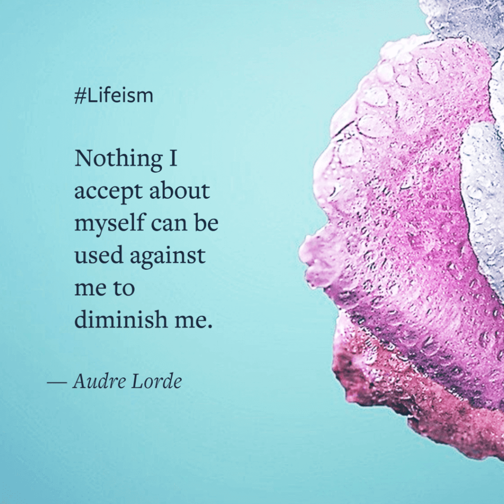 Audre Lorde Quote on self love --