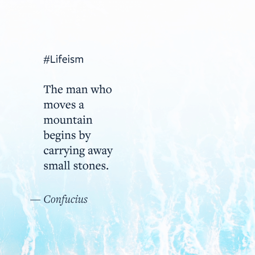  Confucius Quote on moving mountains - Lifeism