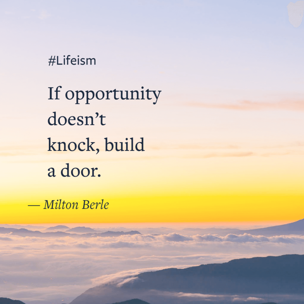 Milton Berle Quote on opportunity - Lifeism