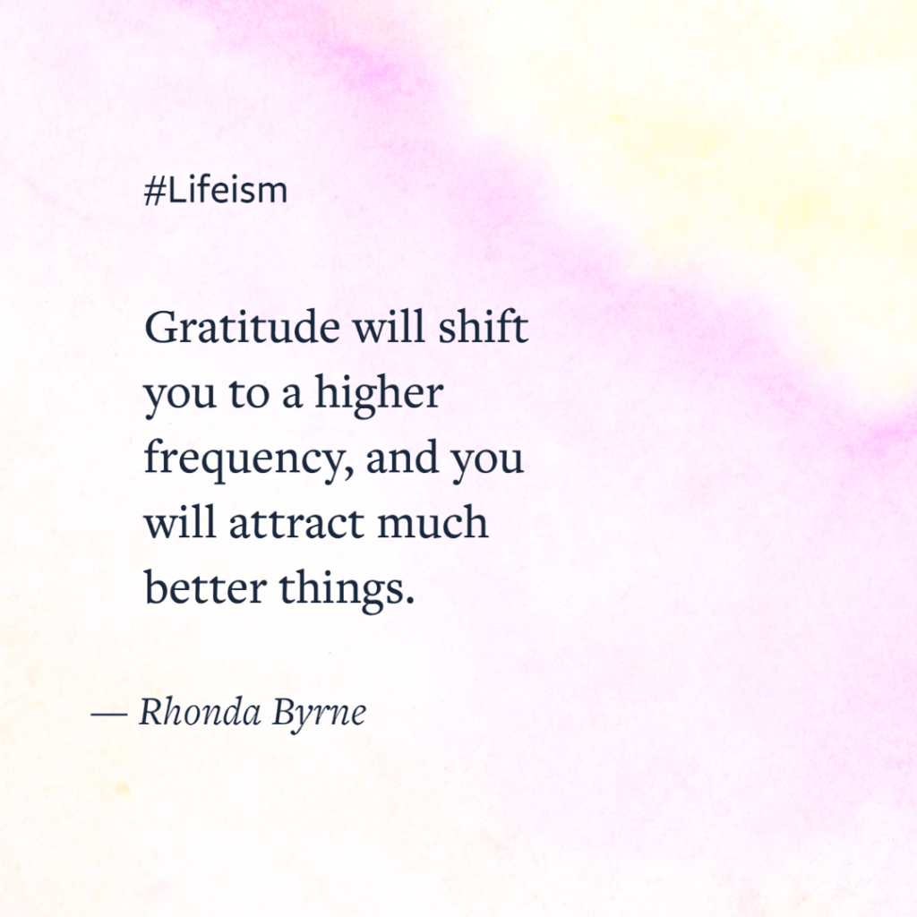 Rhonda Byrne Quote on gratitude - Lifeism