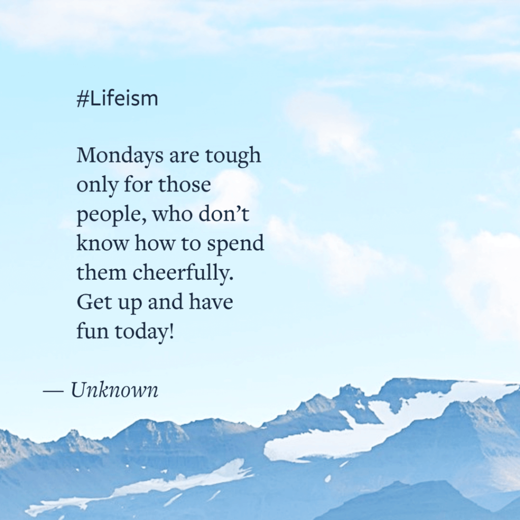 Monday Quote on having fun - Lifeism